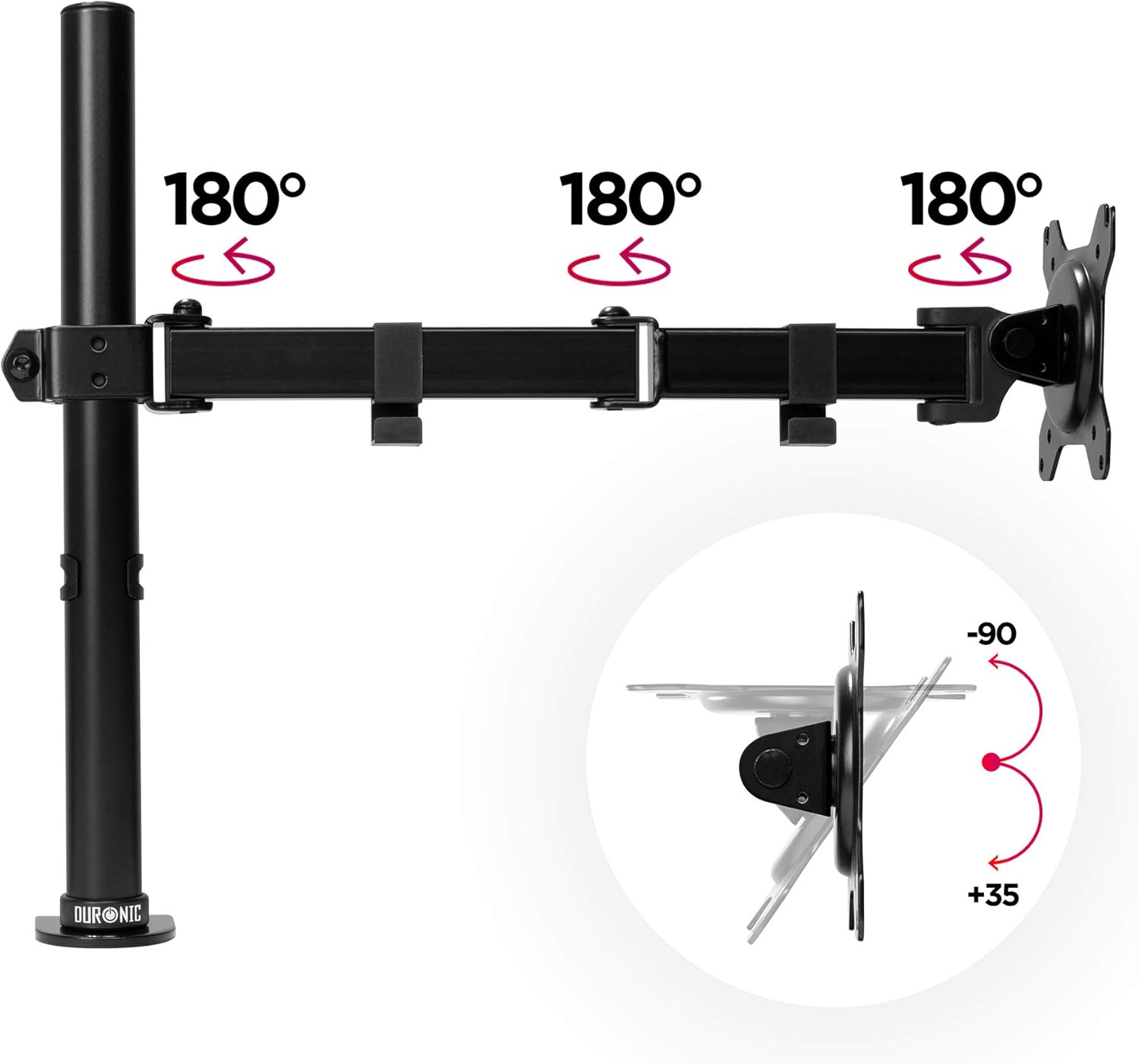 Gеt Dіѕсоunt оƒƒеr Duronic Single Monitor Arm Stand DM151X3 | PC Desk Mount | BLACK | Steel | Height Adjustable | For One 13-27 LED LCD Screen | VESA 75/100 | 8kg/17.6lb Capacity | Tilt -90°/+35°,Swivel 180°,Rotate 360° Tор Rаtеd Duronic Single Monitor Arm Stand DM151X3 | PC Desk Mount | BLACK | Steel | Height Adjustable | For One 13-27 LED LCD Screen | VESA 75/100 | 8kg/17.6lb Capacity | Tilt -90°/+35°,Swivel 180°,Rotate 360°