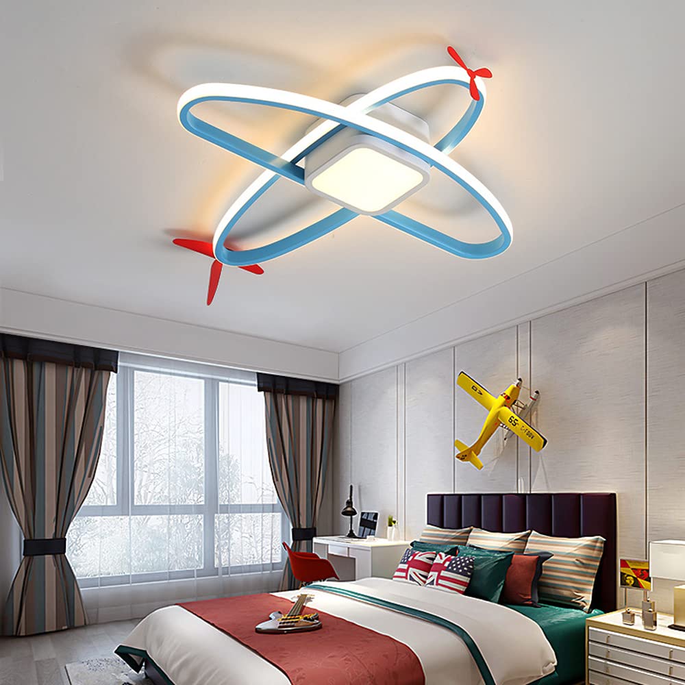 Plafonnier LED moderne 39W dimmable à éclairage réglable pour chambre de garçon