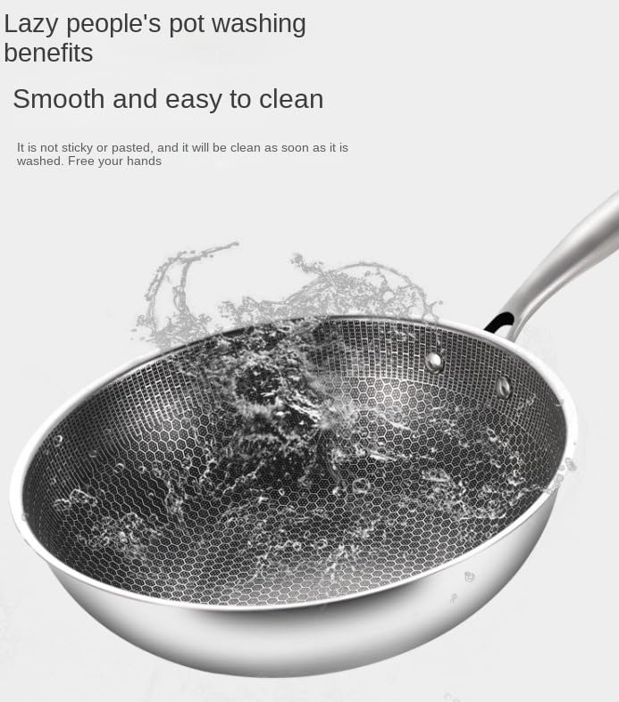 Wok antiadherente 12.5in acero inoxidable con tapa miniatura 3