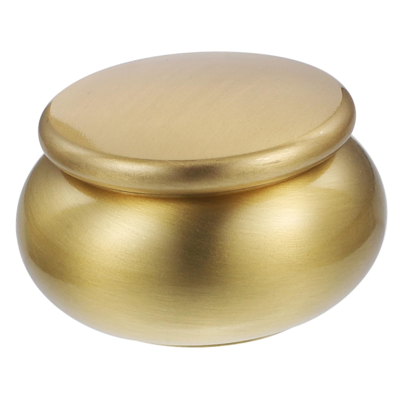 minkissy Urna de Cremación Pequeña de Cobre Dorado Buen Sellado, Diseño Simple y Elegante, para Guardar Cenizas en Hogares y Cementerios