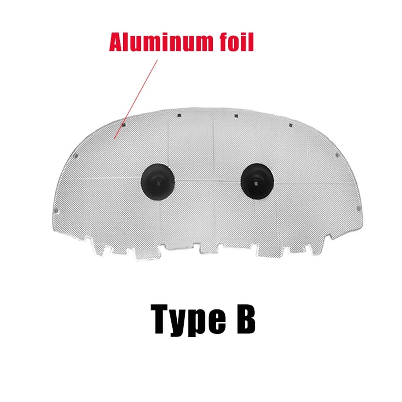 GADSJI For Skoda, For Kodiaq 2017-2021, Tapis D'isolation Thermique Insonorisant En Coton For Capot Moteur Avant, Couverture En Feuille D'aluminium Pet Bouclier Thermique Du Moteur (Size : Type A