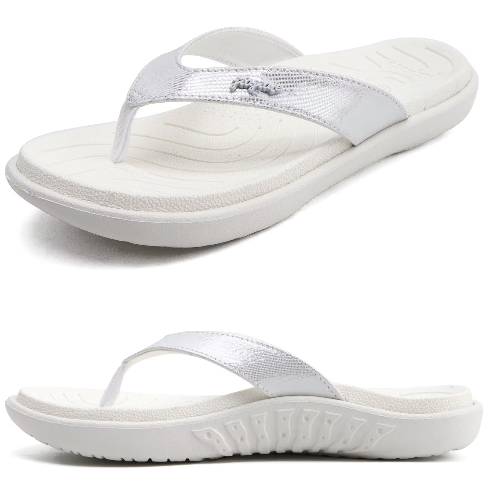 jiajiale Infradito Donna Moda Ortopediche Estive Comode Pelle Supporto Arco Plantare Flip Flop Doccia Spiaggia Piscina Aperte Mare Leggere Eleganti Ciabatte Antiscivolo Gomma Suole