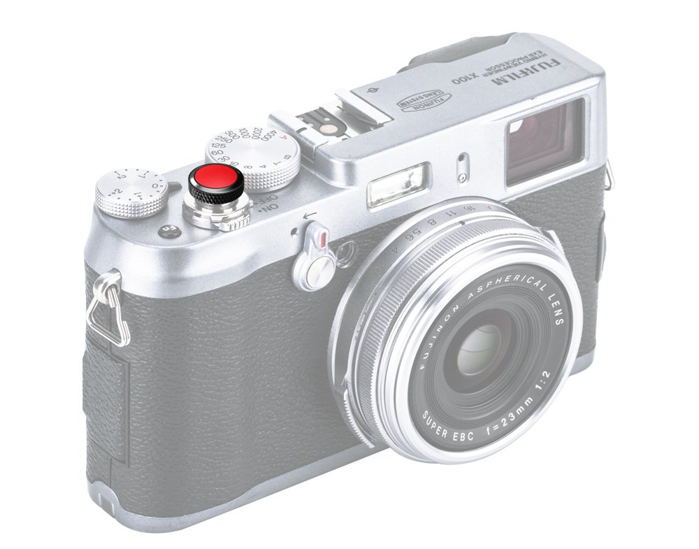 Ergonomiczny wyzwalacz *Miedź & Sztuczna skóra* Przycisk wyzwalający Soft Release do Fujifilm Leica Canon Nikon Sony Olympus *CZARNY & CZERWONY*
