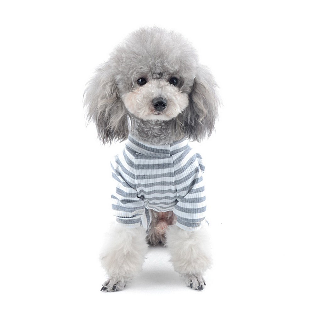 Pigiama per cane cotone a strisce Tutina cuccioli piccola taglia Abbigliamento cane