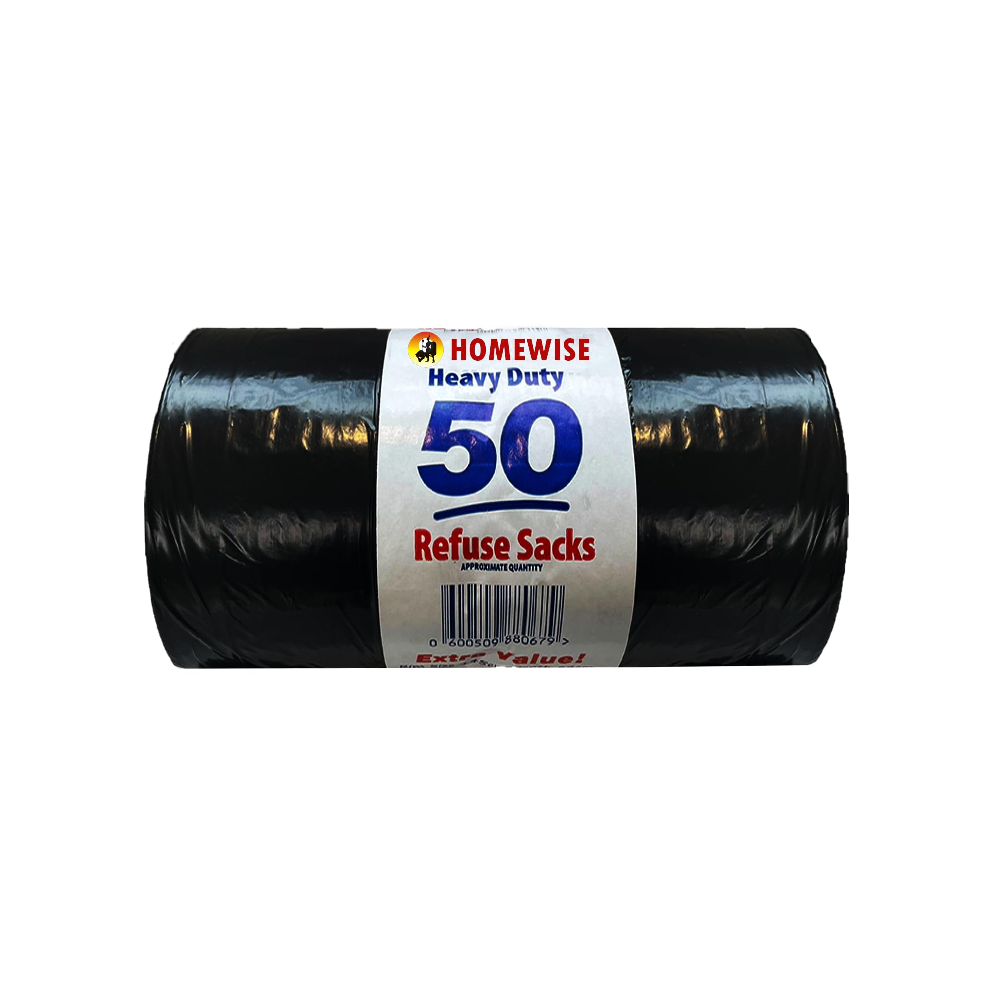 Homewise 50 Bin Bags Heavy Duty 100L Bin Bag Refuse Sacks Pack Of 50 Black Bags For Rubbish Large Bin Bags Eco Friendly for Home Offices & Garden Extra Strong Bin Liners Made from Recycled Material