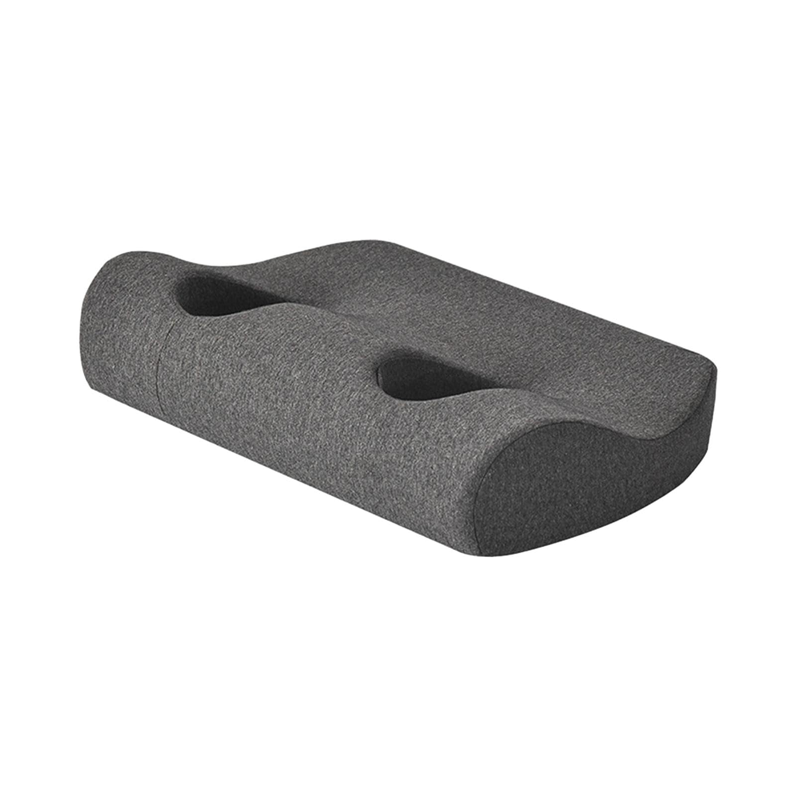 Almohadas para los oídos, almohada con orificio para la oreja, cojín transpirable, almohada suave para dormir de lado, almohada de espuma, gris