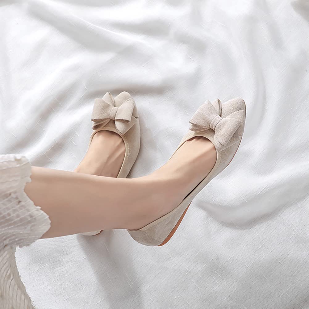 MACHSWON Ballerine da donna comode ballerine pieghevoli da donna casual abito a punta scarpe basse nere da donna