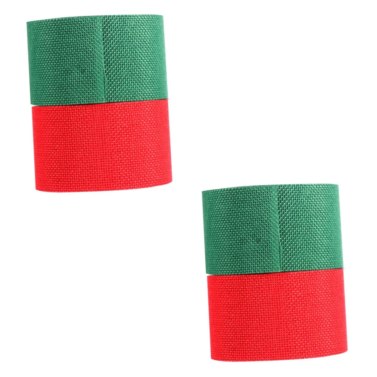 NUOBESTY 4rollen Weihnachtsband Aus Leinenimitat Für Dekoration Und -projekte Für Hochzeiten Und Festlichkeiten