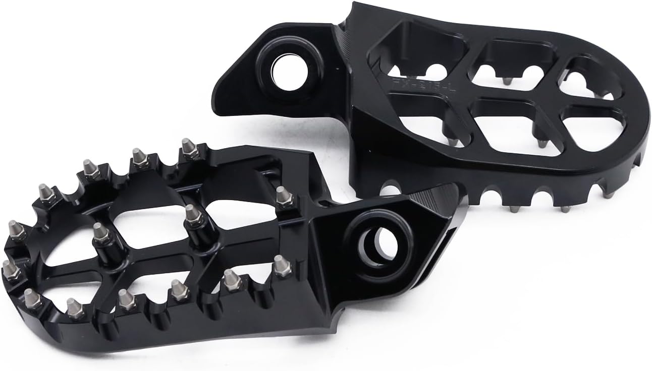 Dirt Bike Foot Pegs Motorcycle Footpeg Pedal for 150EXC 250EXC 300EXC 2024 2025, 125SX 150SX 125-450 2023-2024, EX250 EX300 EX250F EX350F EX450F 2024-2025 Black