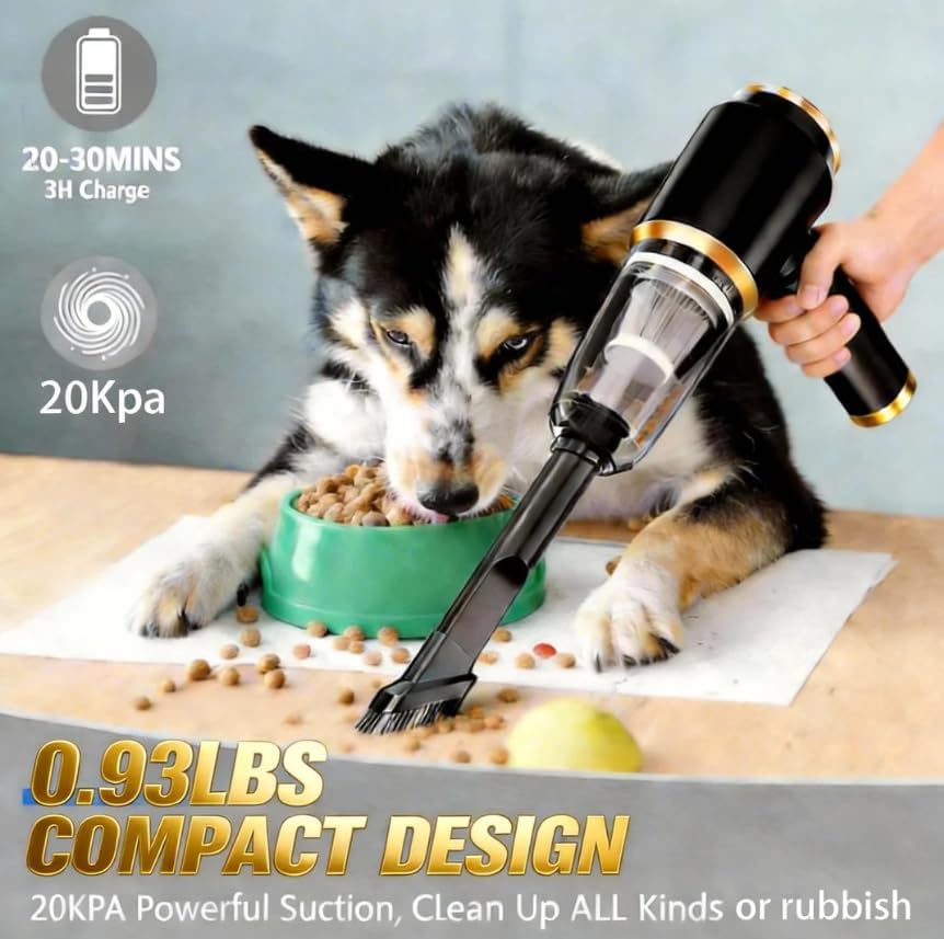 Cozylady Handheld Car Vacuum Portable Cordless,High Power 4 in 1 Vacuum Cleaner & Air Duster & Air Blower for Car, Home, Office, Camping, Pet (Black) - Image 4