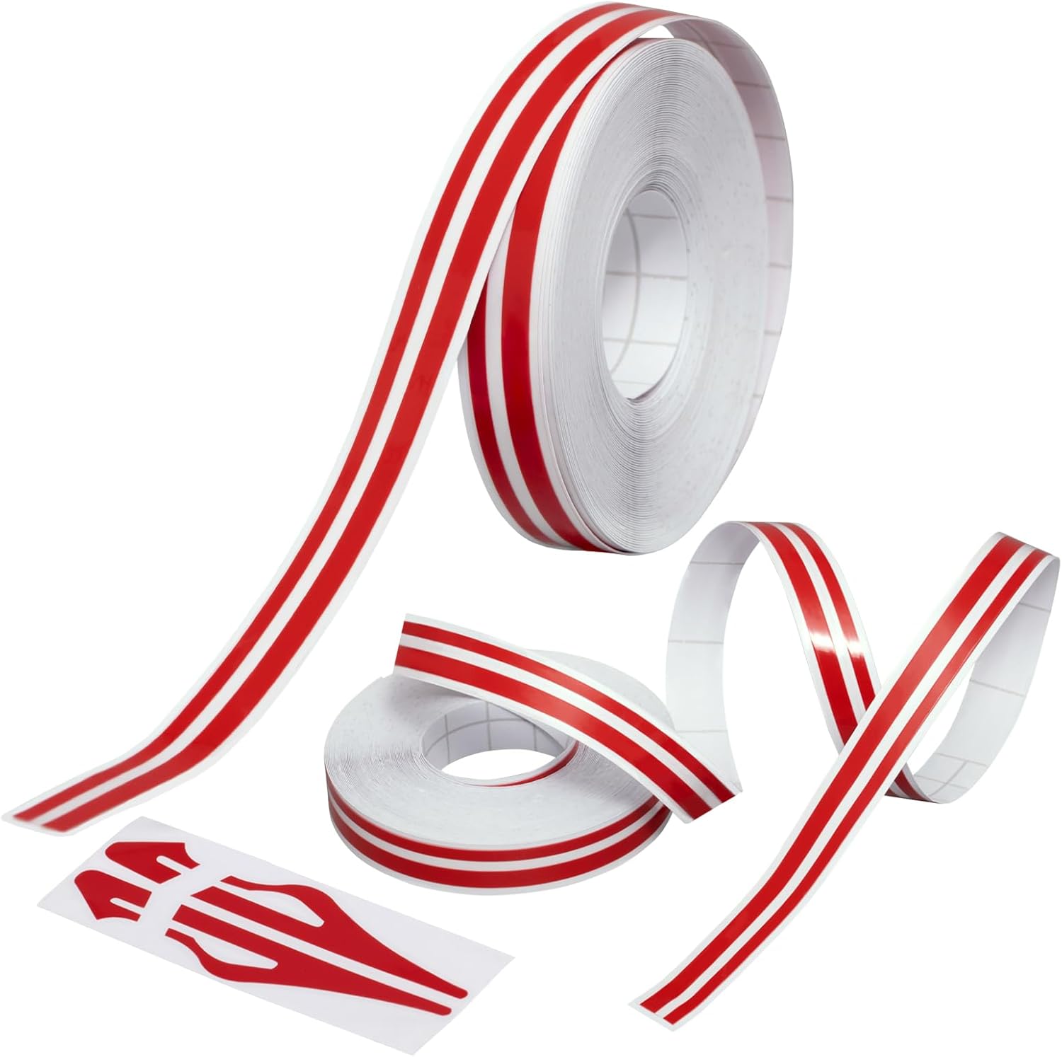 Spurtar 2 Pack 79" x 8" x 1/4" Garage Wall Protector & 2 Rolls x 33Ft Car Pinstriping Tape Red