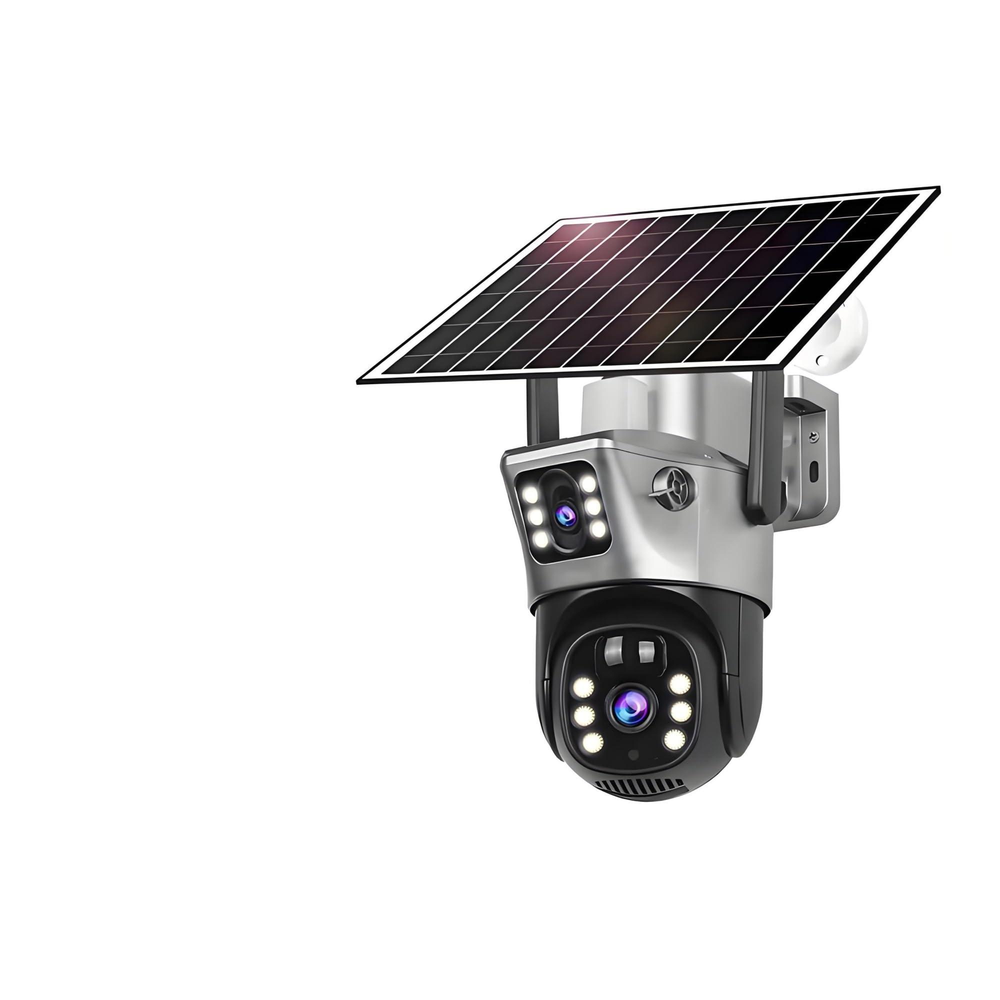Oshpmbdlyfj 4G Cam No Card 4K Wireless Wifi Solar Outdoor Camera 8Mp Dual Lens 4G Sim Ip Surveillance Cam Pir Night Vision Mobile Detection Security Cctv(4G Cam No Card)