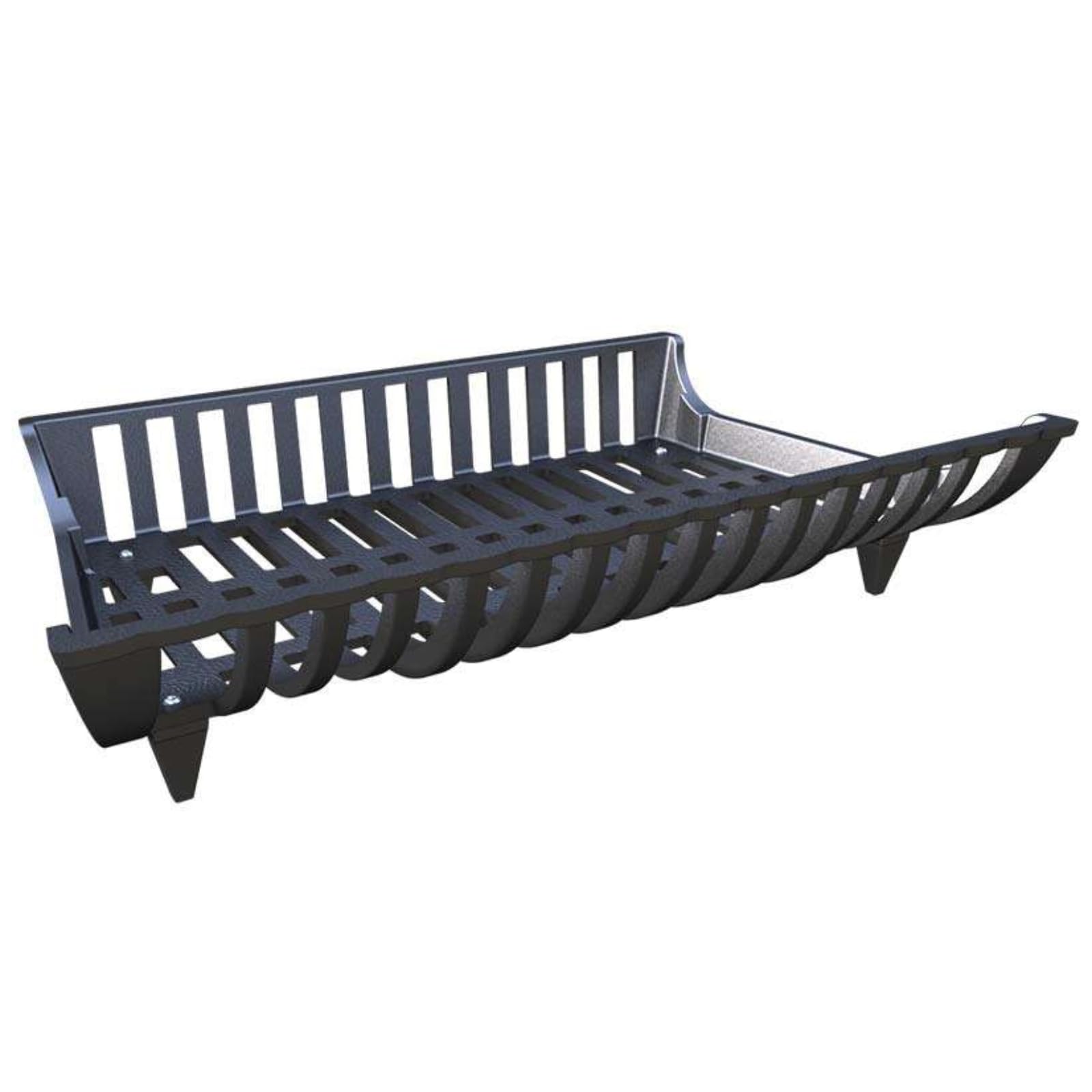 Lunaway – Soporte de leña de hierro fundido para chimenea – Dimensiones anverso 68 enverso 57 x 39 x 15 cm (Pies lineales)