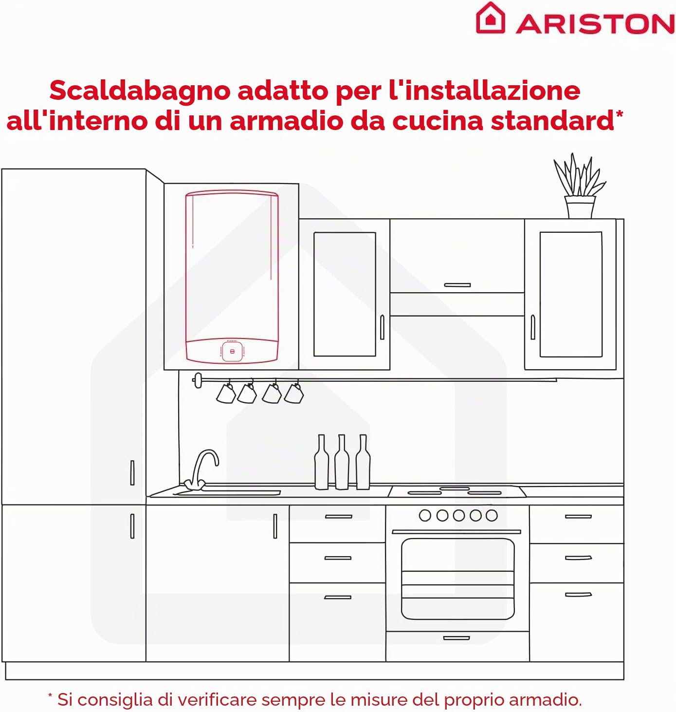 Ariston Velis Wifi – Thermos elettrico, 30 litri, a basso consumo, scaldabagno elettrico orizzontale e verticale, 50,6 x 27,5 x 53,6 cm, prodotto per l'installazione in Spagna