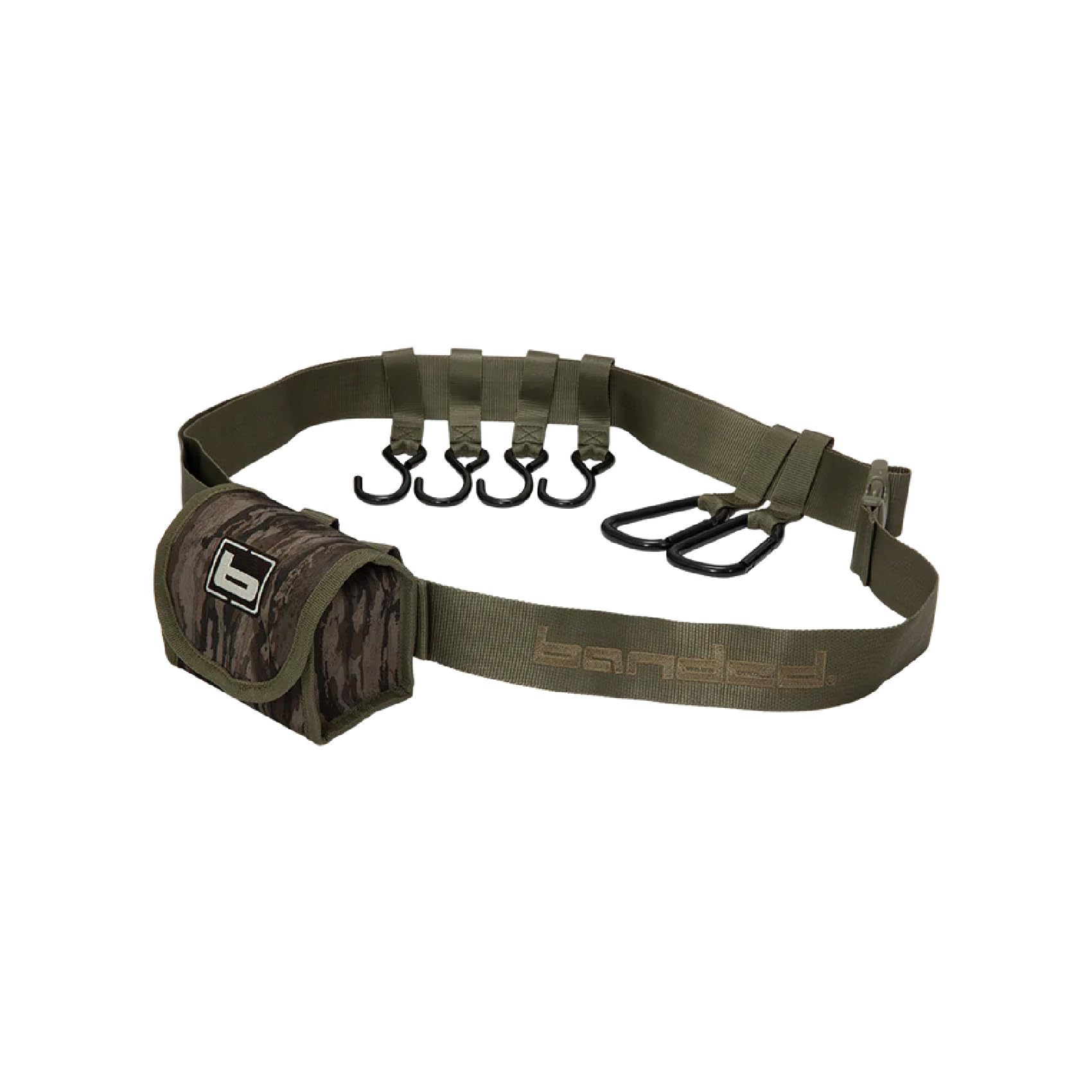 Banded Timber Belt with 900D Shell Holder, Gun Hooks & Gear Karabiners – Durable Hunting Belt for Waterfowl & Timber Hunts