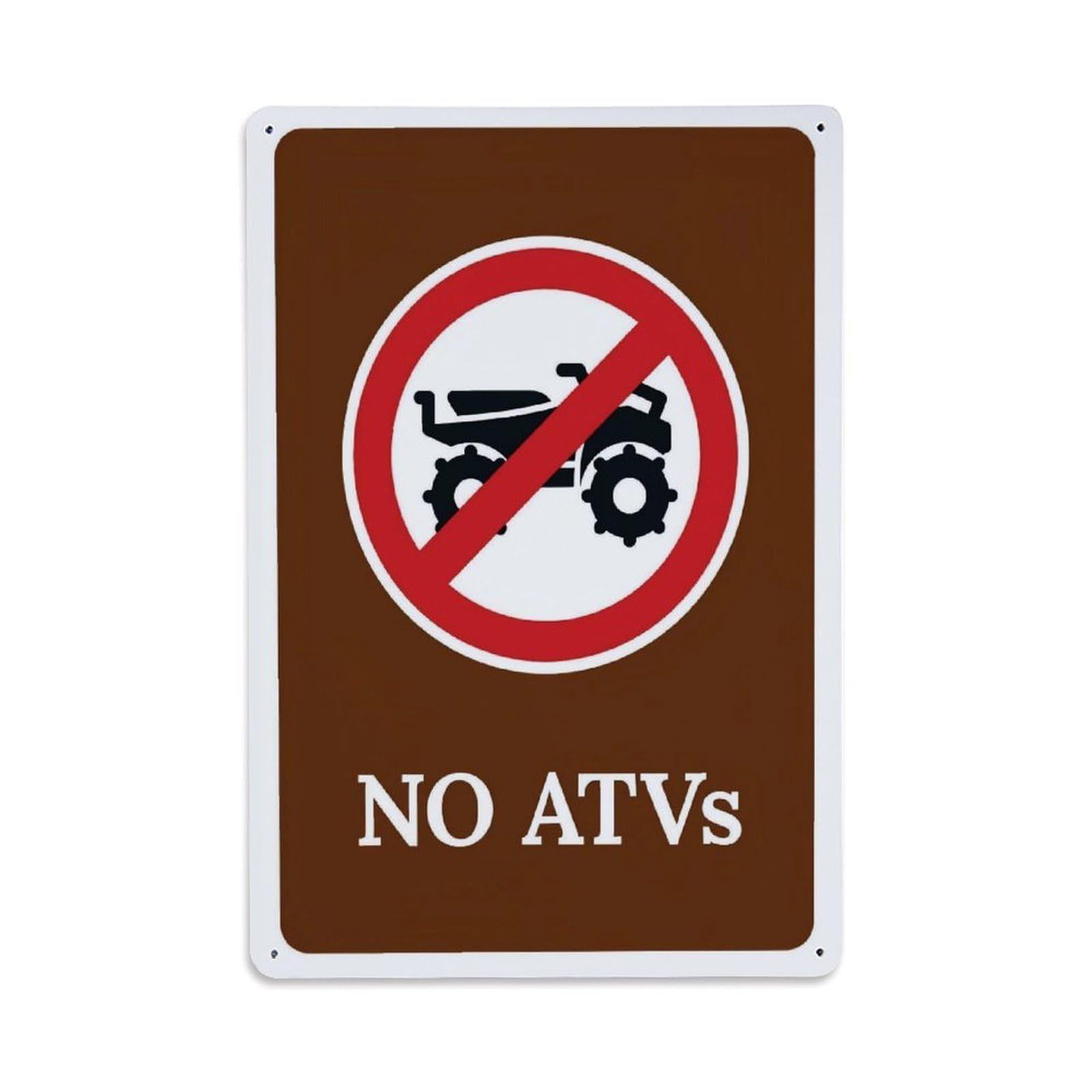 No ATVs Notice Sign Vintage Aluminium Metal Sign, Retro Wall Decor for Home, Bar, Garage & Farmhouse 30x20cm