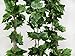 Artificial Ivy Grape Leaves Vine Foliage Simulation flowers vine grape leaves plants for Home room Garden Garland outside decoration - 8.5 Ft, 10pcs by FatColo