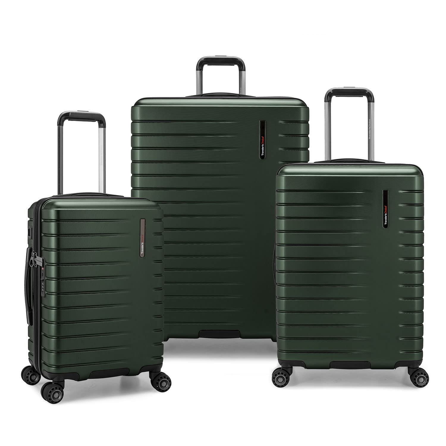 Buy Archer Polycarbonate Hardside Spinner Luggage Set, Green, 3Piece