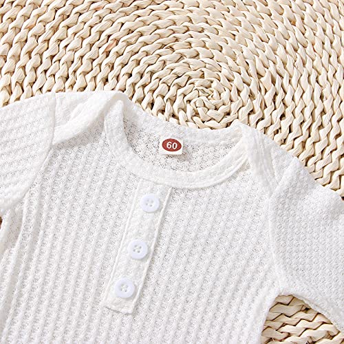 Image of Twopumpkin Baby Girl Boy Coming Home Knotted Gown Unisex Newborn Infant Sleep Onesie Outfit Cute Baby Winter Pajamas