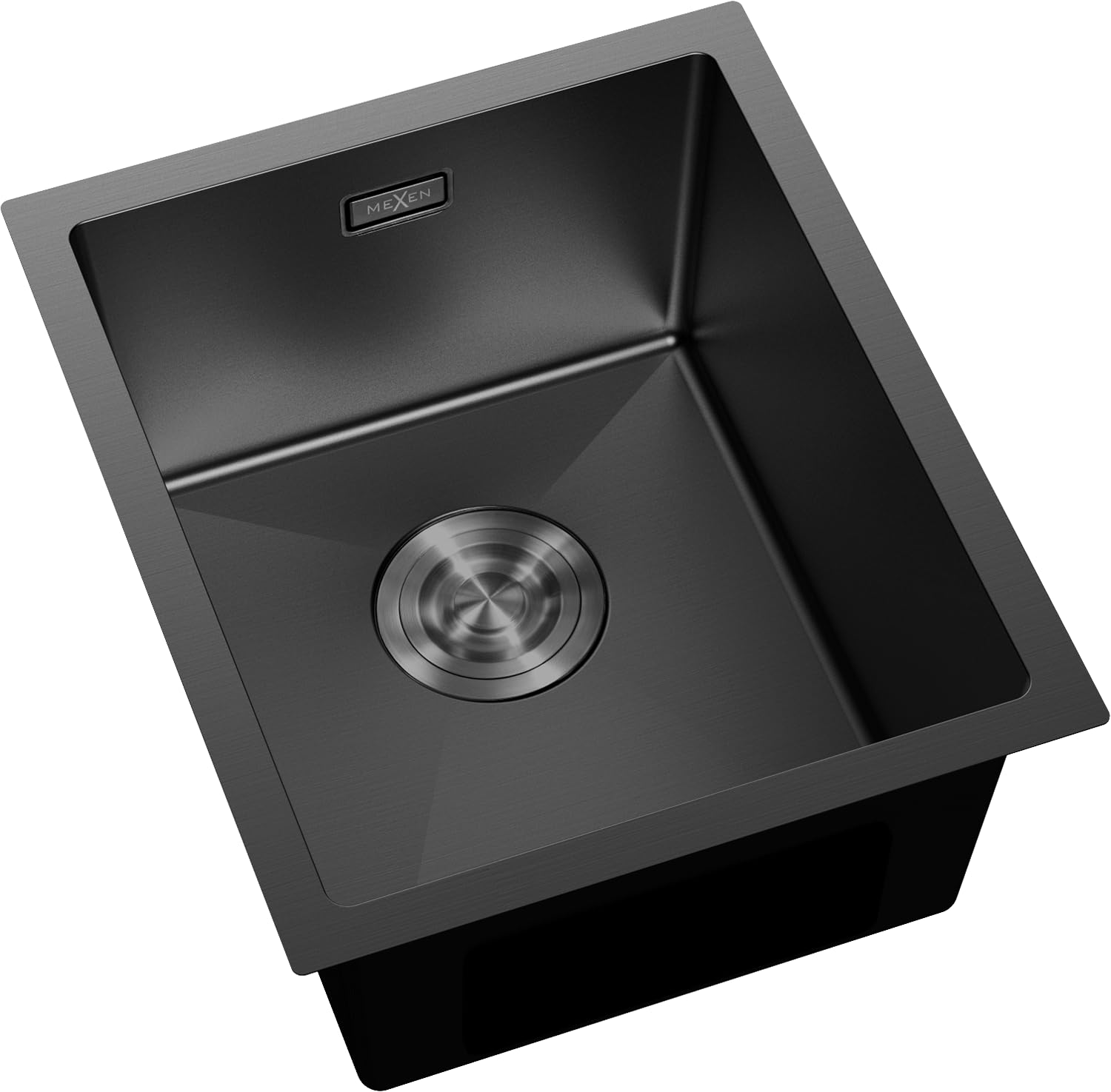 Mexen Trixo Edelstahlspüle 1-beckig 370 x 440 mm, schwarz