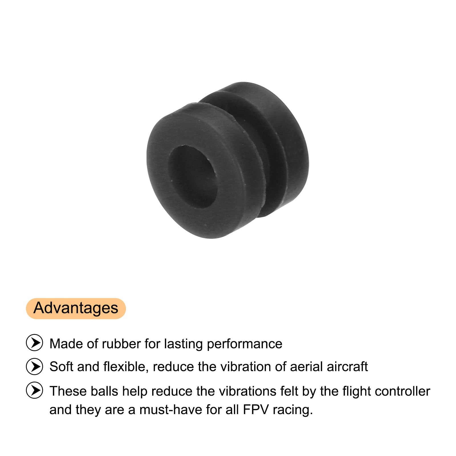 QUARKZMAN RC Anti-Vibrationsgummibälle für RC F4 F7 Flight Controller Gimbal M3.5x13mm Stoßdämpfungsbälle, RC Modelle DIY Drohnenzubehör (Blau), Packung mit 36 Stück