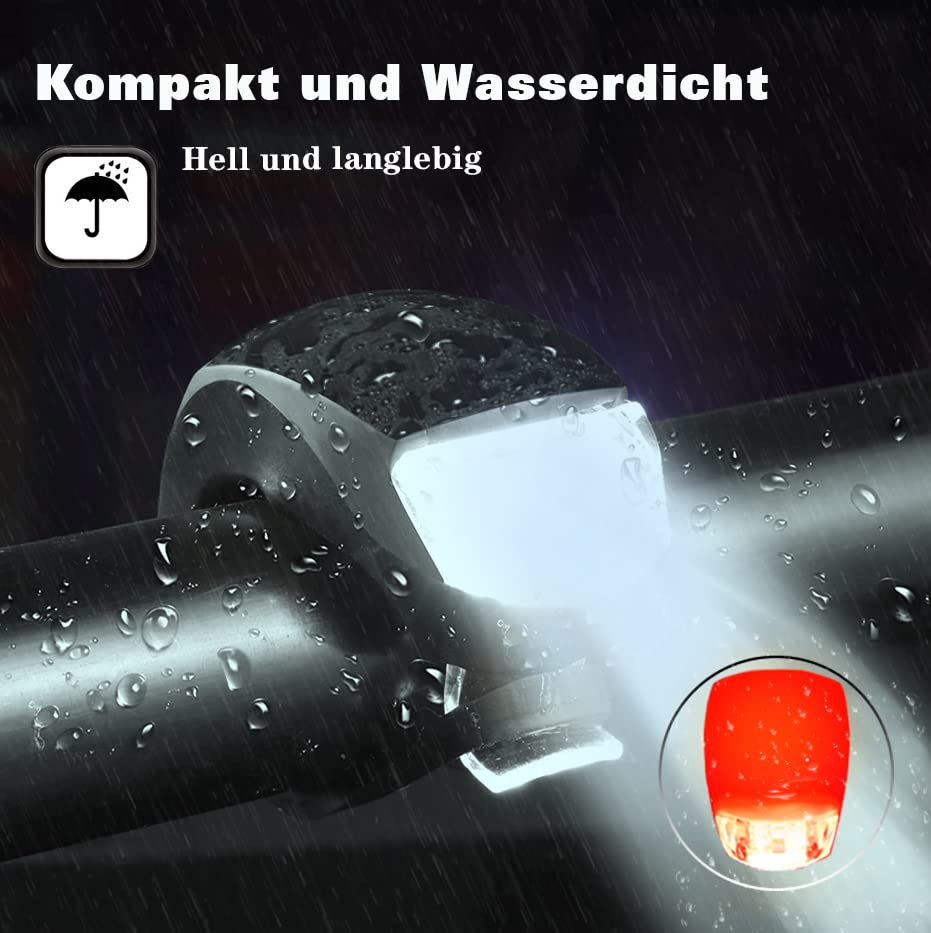 Yarrie LED Licht 4er Set, Helles Licht, Kompakt und Wasserdicht, Langlebiger Akku, LED ist für den Außenbereich geeignet und kann auch als Kinderwagen Licht - Image 3