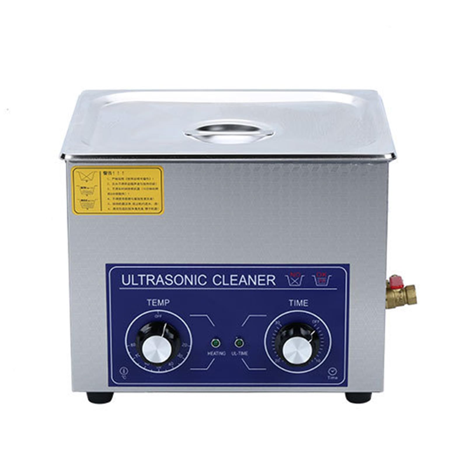 Máquina limpiadora ultrasónica para joyas, monedas, piezas de metal y placas de circuito, control de tiempo de 0 a 30 minutos con perillas de control para limpieza profesional
