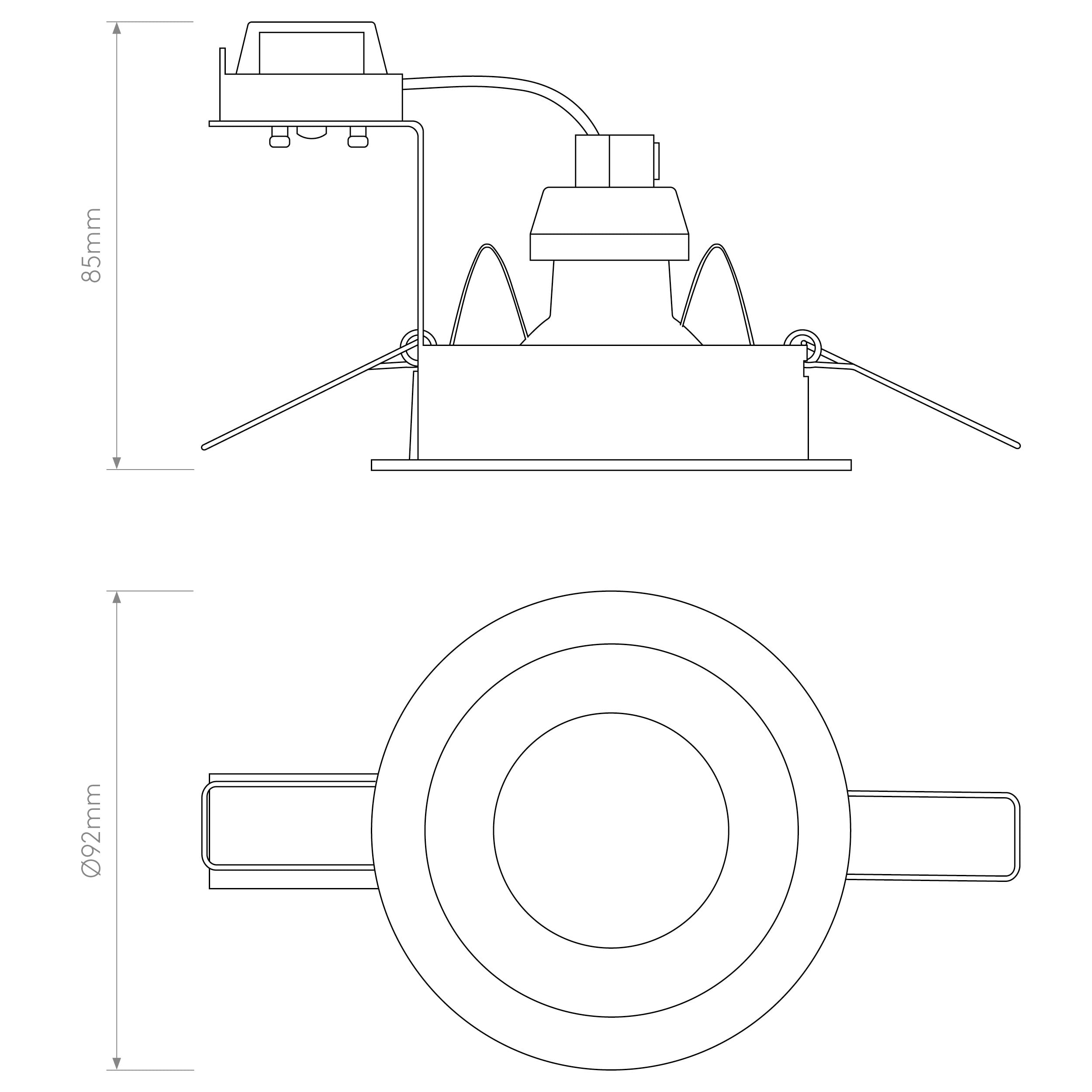 Astro Taro Feuerfestes Einbau-Downlight Quadratisch, Mattweiß | Dimmbar, Für GU10 Birnen, 30° Neigbar, 355° Drehbar