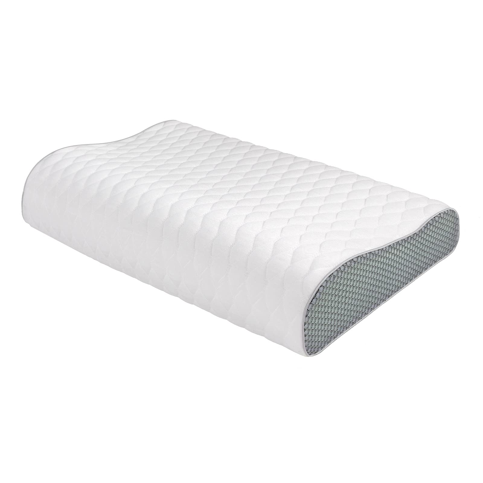 Fityou Memory Foam Pillow,Ergonomic Neck Support Pillow,Sleeping Pillow with Zip for Side Sleepers,Back Sleepers,Washable Pillow Case,60 x 35 cm