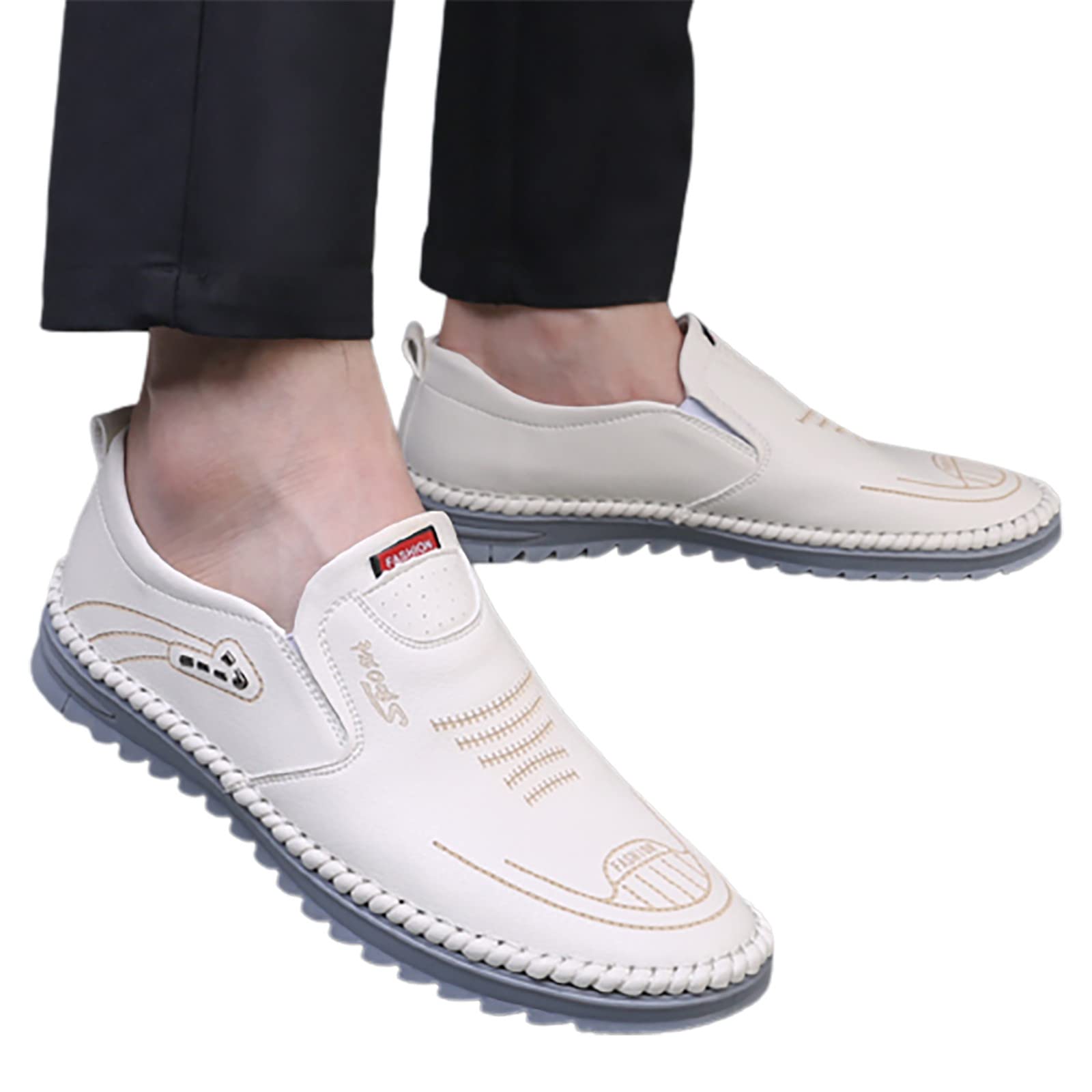 Generisch Lederschuhe Herren Retro, Businessschuhe Herren Elegant, Hochzeitsschuhe Slip On Anzugschuhe Einfarbig Freizeitschuhe Klassischer Arbeitsschuhe Spitze Bequeme Herrenschuhe Für Formale