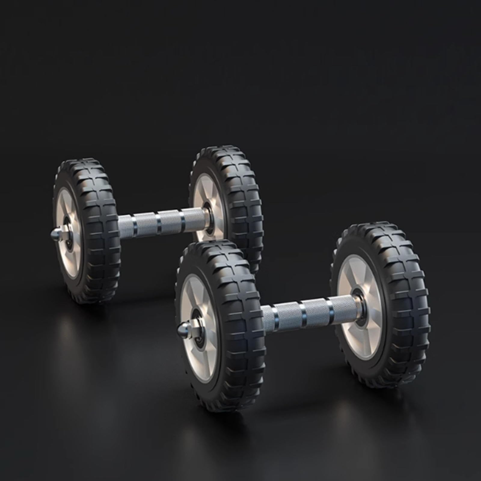 Ab Roller Wheel, Bauchmuskeltrainingsgerät aus Edelstahl 304, Geräuschlos, Verschiedene Ausführungen Erhältlich,200mm-fourwheel