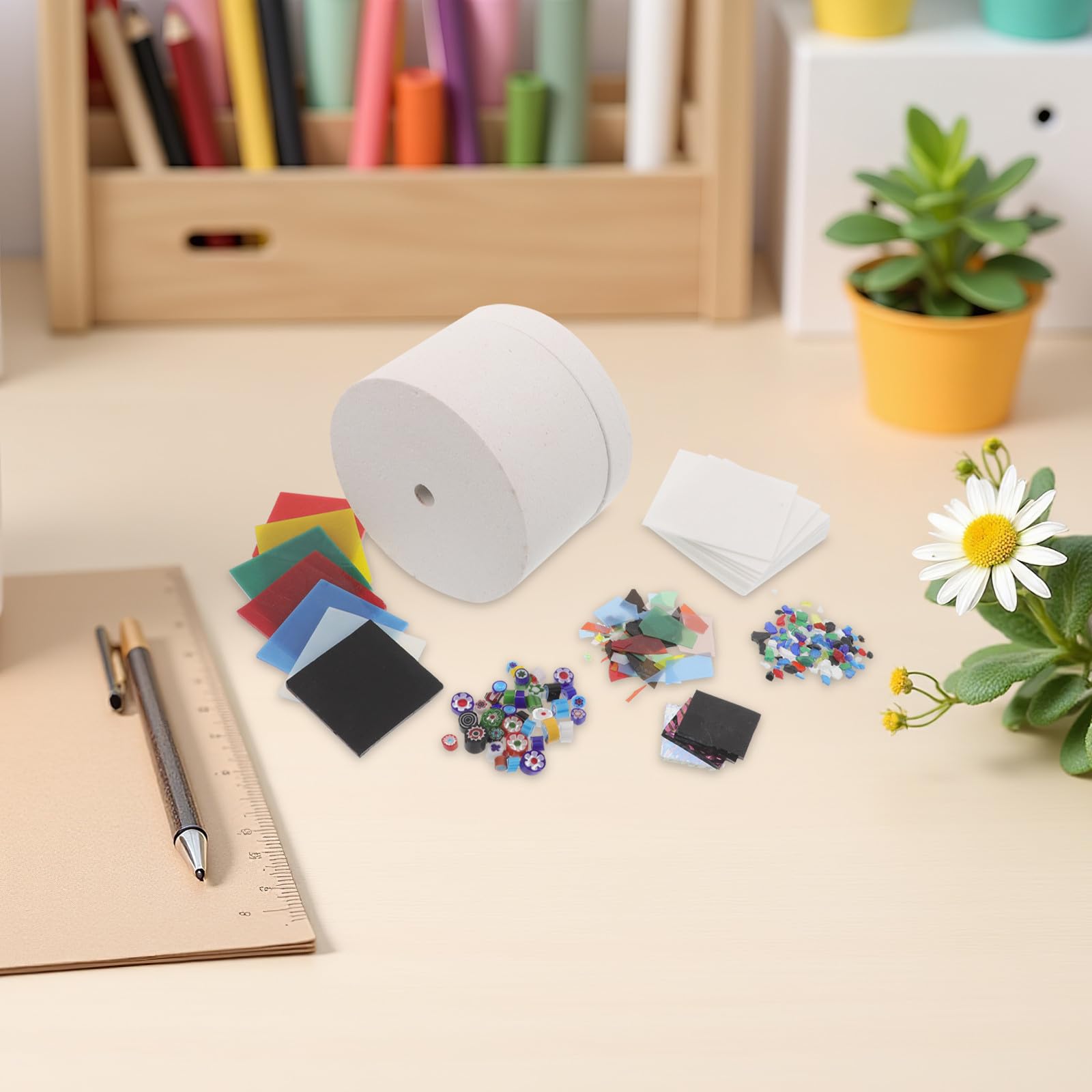 Generico Forno a Microonde per Vetro Fusibile, Set di Accessori Compatto e Salvaspazio, Kit per Creare Decorazioni in Vetro e Lavori Manuali in Casa