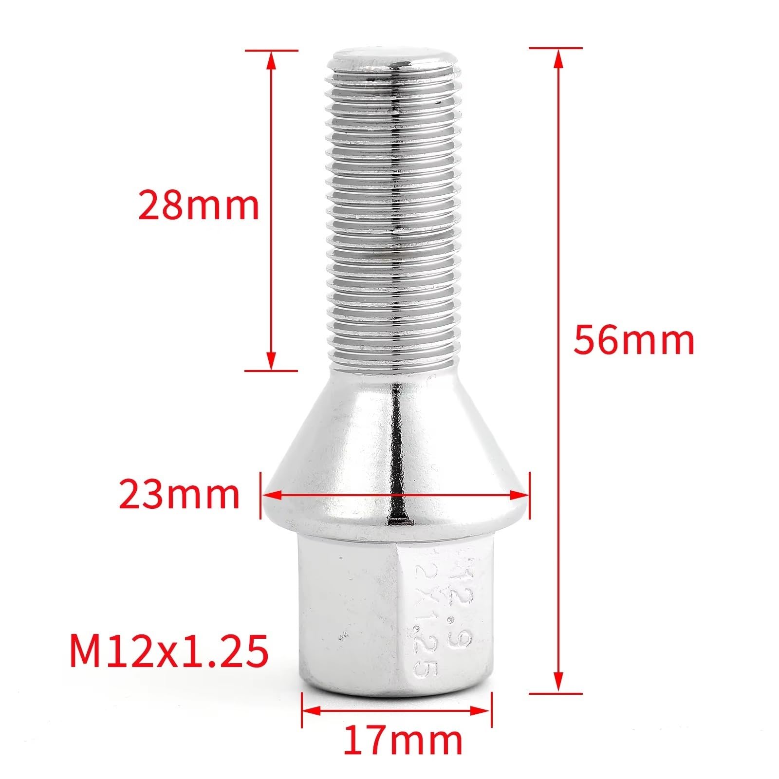 Kompatibel Mit Jeep Für Renegade 2014 2015 2016 2017 2018 2019 2020 2021 2022 20 X M12 X 1,25 Mm Radschrauben Und Muttern Radbolzen Muttern