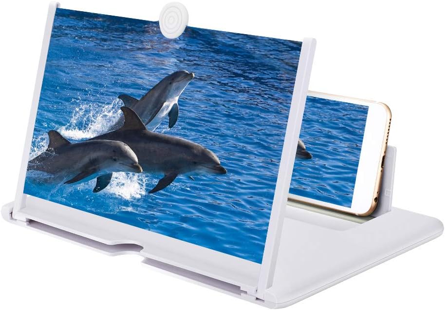 Venga amigos Lupa de Pantalla para Teléfono 3D Amplificador Pantalla Movil Soporte para Todos los Smartphones(14 Pulgadas)