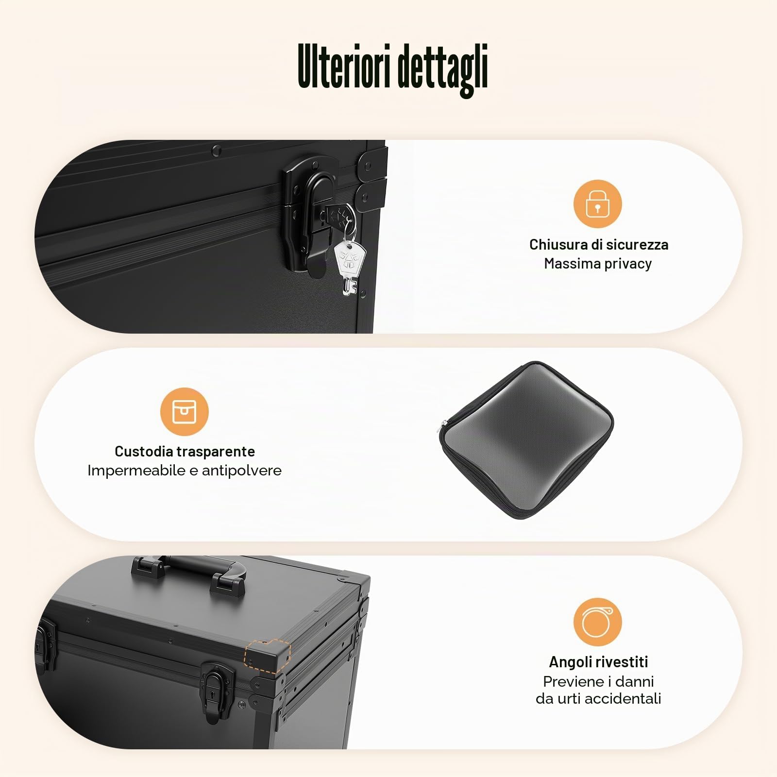 Valigetta per cosmetici con trolley, grande valigetta per trucco con 6 ruote universali a 360°, valigetta in alluminio con 4 cassetti, con serratura per truccatori e amanti della bellezza
