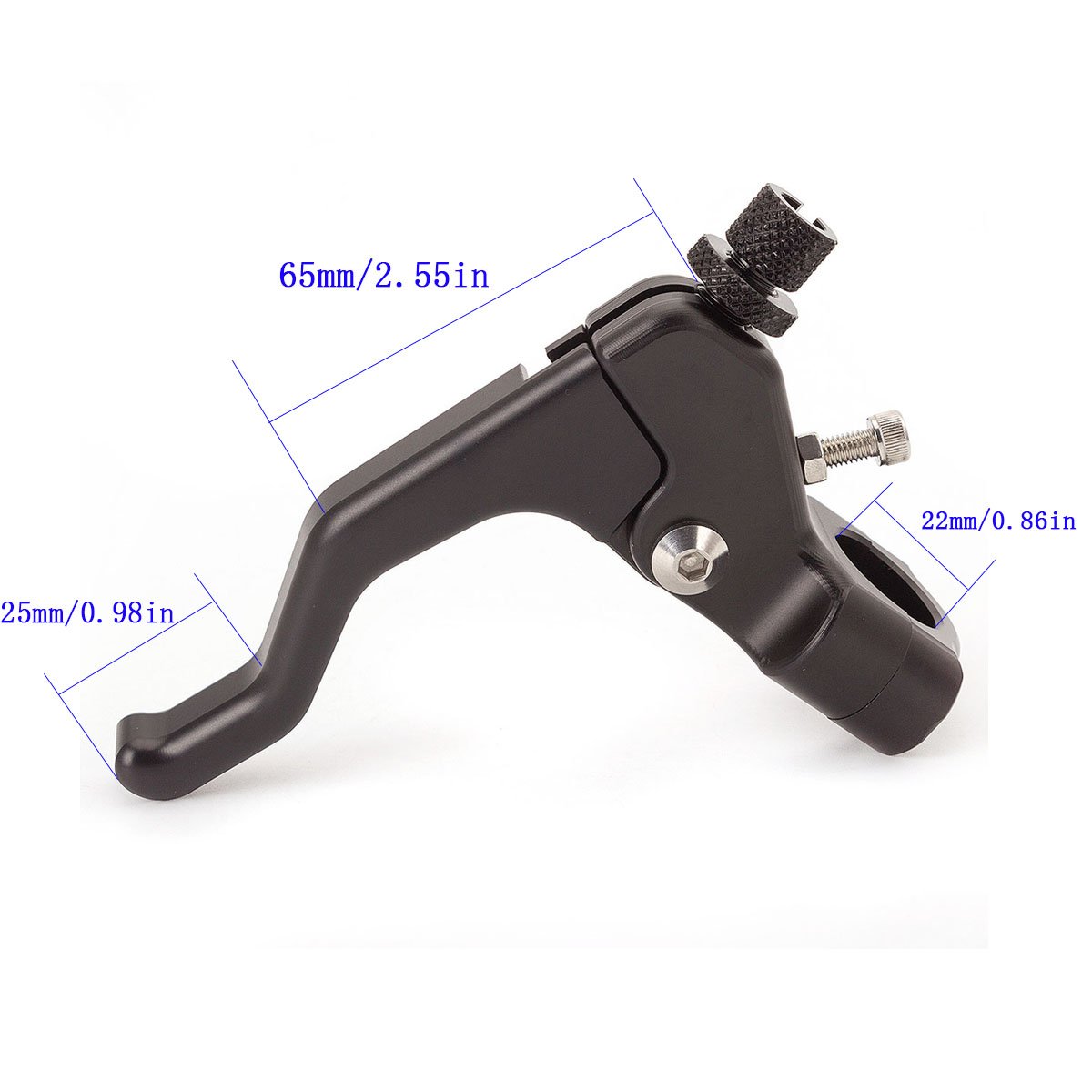 MZS Black Adjustable Dirt Bike Brake & Clutch Levers - CNC Aluminum, Fits CR/CRF Models