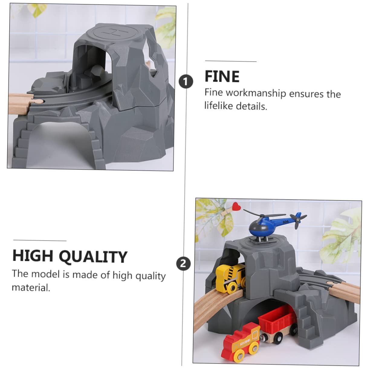 FOYTOKI 1Set DIY Train Tunnel Model Plastic Railway Cave for Creative Train Scene Building Play Tunnel for Imaginative Play Train Accessories for Age