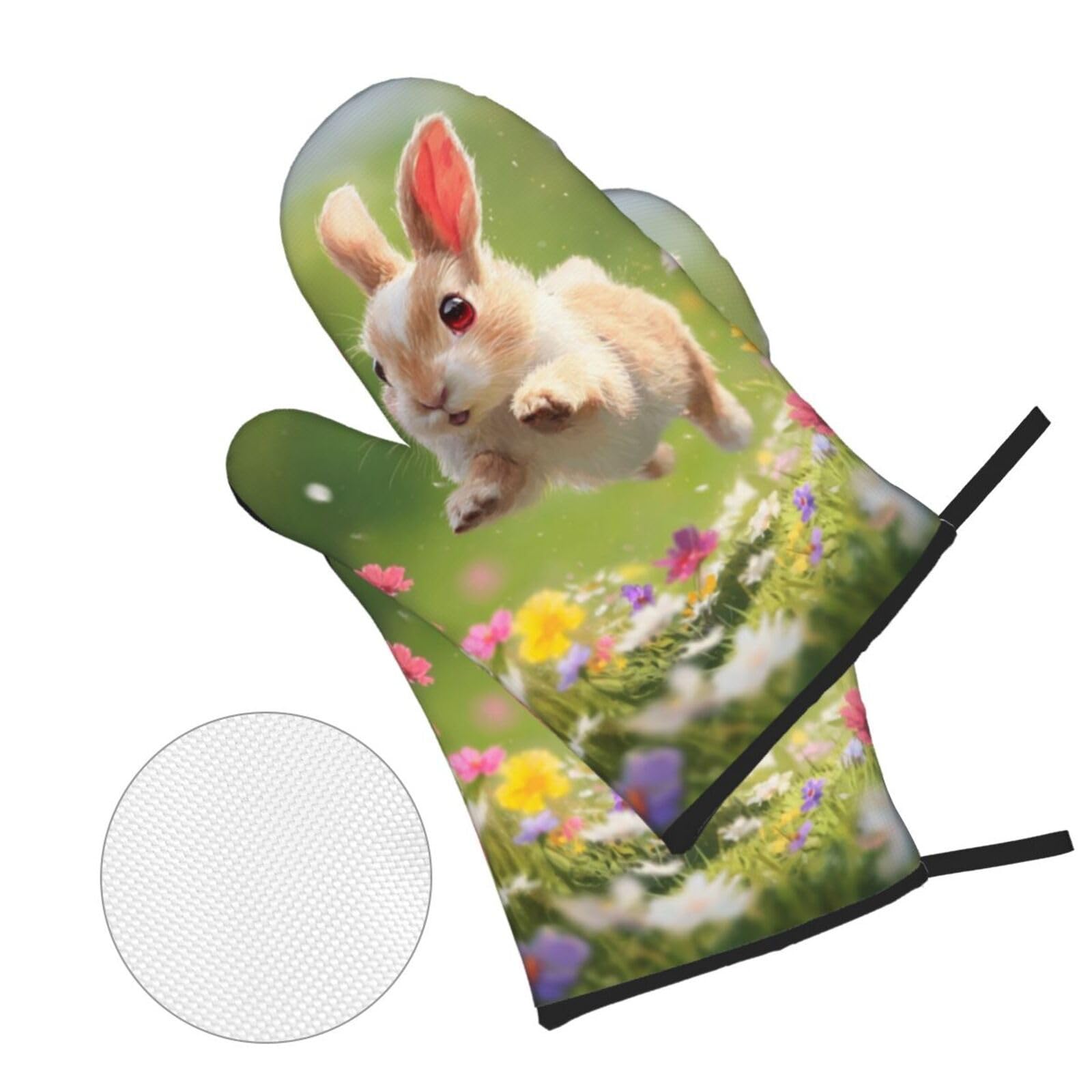 guanti barbecue Animale Bianco Beige guanti forno,resistenti al calore, antiscivolo, spessa e sicura Cucina al barbecue