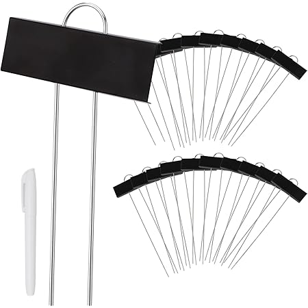 Gukasxi 20 Pcs Metal Plant Labels for Garden, 10.62 Inch Weatherproof Garden Plant Markers with White Marker Pen, DIY Plant Markers Tags for Flowers, ...