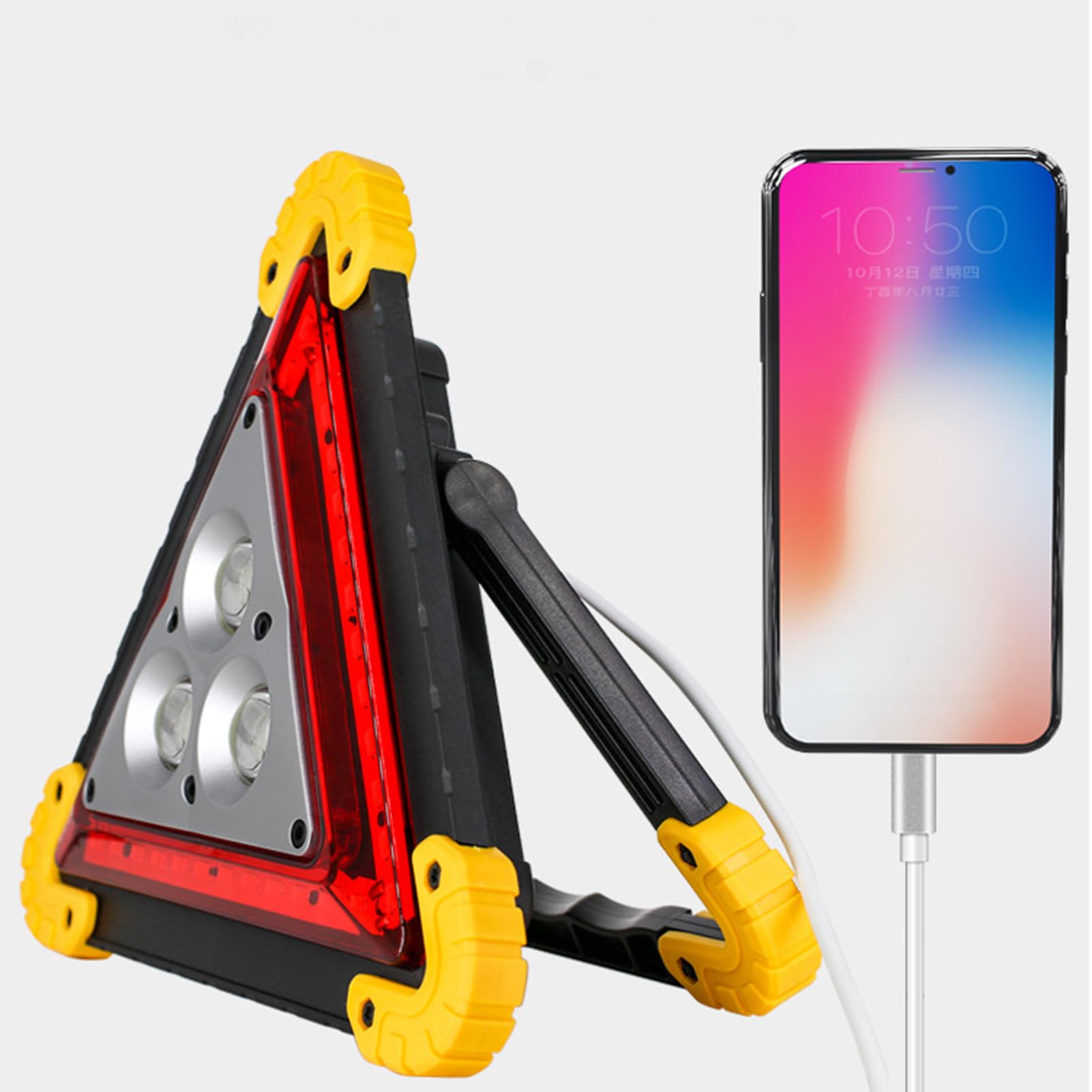 Générique Balise V16 LED 30W pour Véhicule | Signalisation d'urgence Homologuée DGT | À Charge Rapide, Pliable et Étanche pour Panne, Camping et Chantier