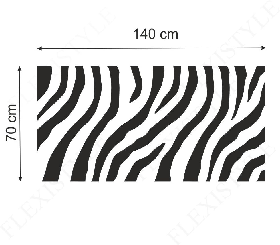 Large Wall Mirror Acrylic Decoration Zebra 140 x 70 cm