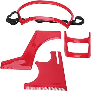 4 Pcs Beard Shaping/Haircut Kit, Haircut Tool Kit, Beard Shaper Template Guide, Beard/Hair Liner Tool, Hairline Template Stencil, Mustache Edge Template, Plastic Beard Trimming