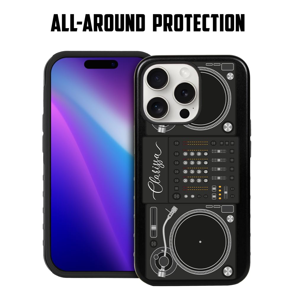 Guard Dog Case Compatible with iPhone 15 Pro Max - Military Grade - Rugged Two Piece Protection - Custom - Music - DJ Mixer