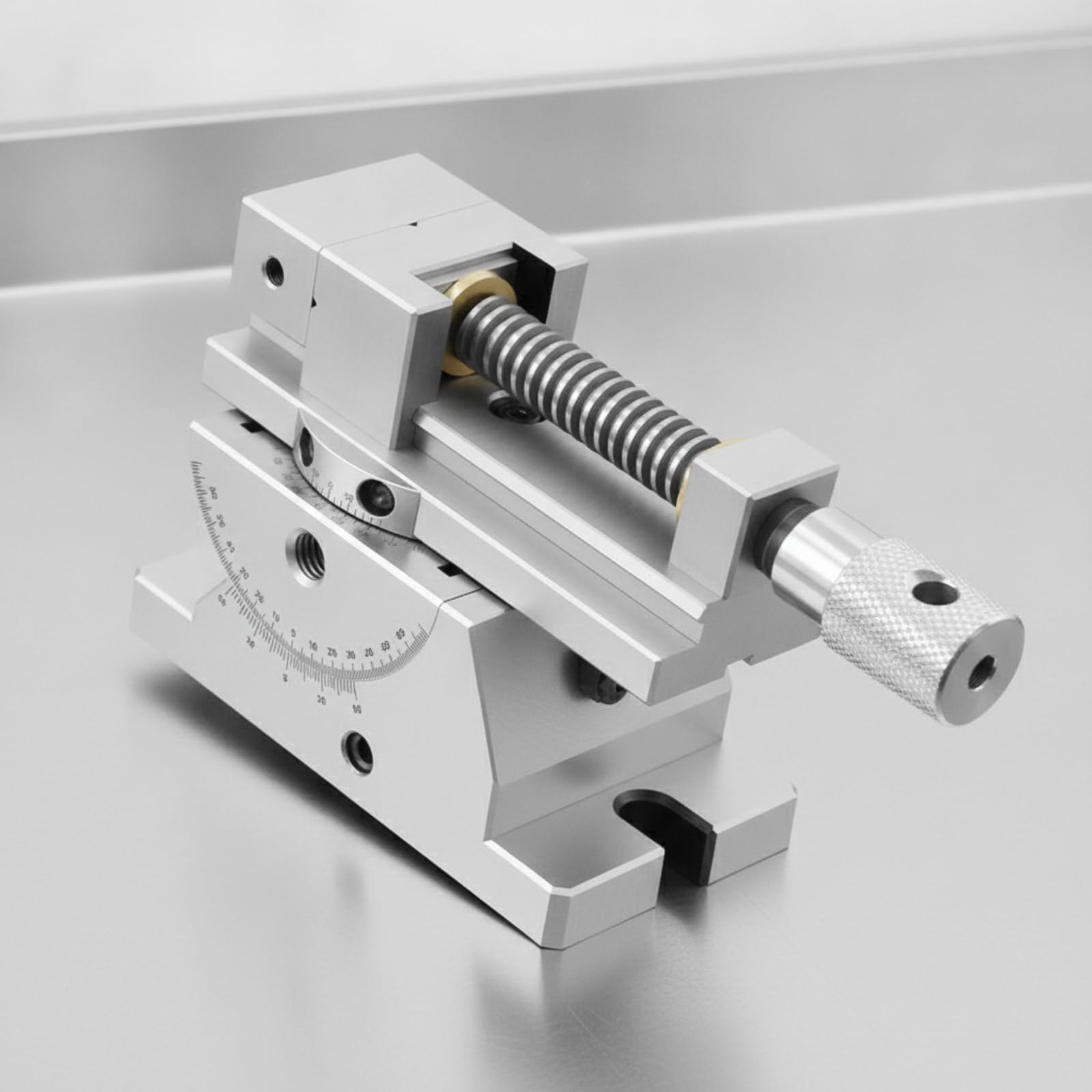 Agarrara Universal Angulada Universal Inclinable Agarrara con Base Giratoria Resistente Herramienta para Fresadores, 3 Pulgadas, Acero Inoxidable, Alta Precisión