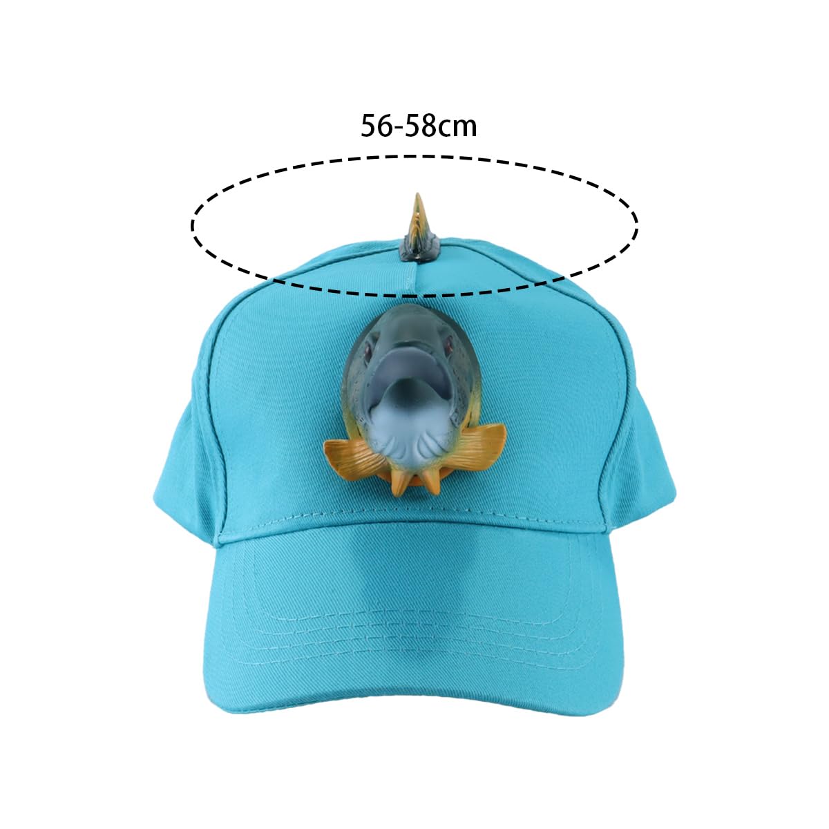 Alide Gorra de béisbol con diseño de pez 3D, novedosa Gorra de béisbol con diseño de Animal, Transpirable, Informal, para Exteriores, Fiestas y Uso Diario.