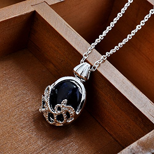 lureme Daywalking Katherine Necklace Pendant Charm Necklace-Royal Blue (01003590)4