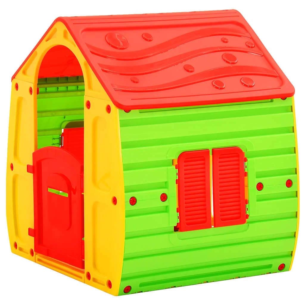 PP Spielhaus 102x90x109 cm | Leicht, UV-bestaendig, mit Briefschlitz, fuer Drinnen und Draussen