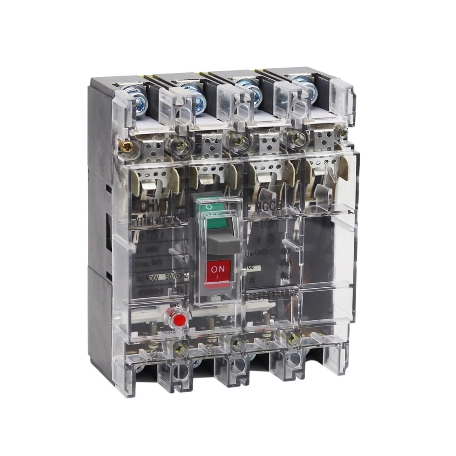 Interruttore automatico scatolato MCCB 4P 250A CB Singolo trifase 4 poli protettore di terra ad alta corrente(250A)