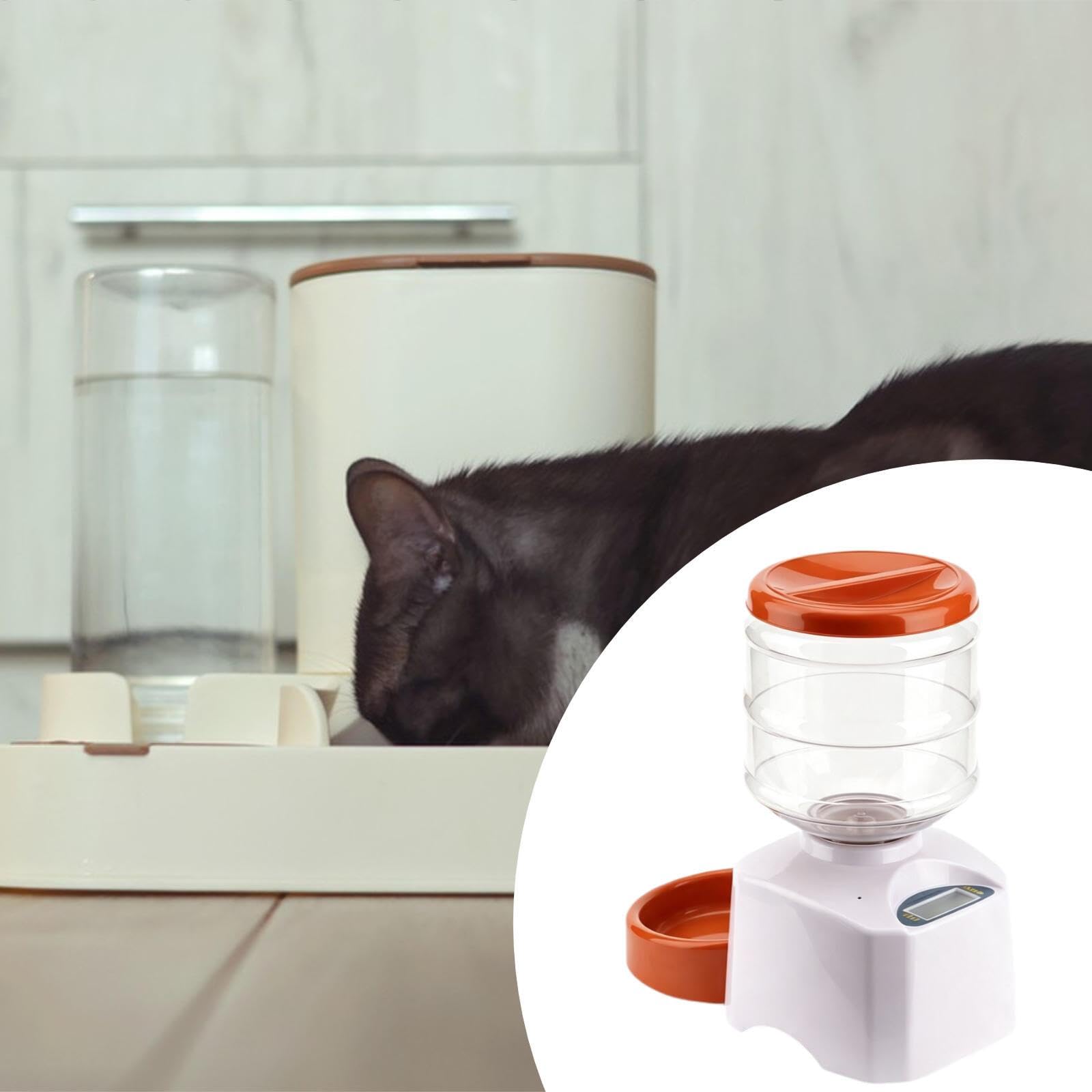 Distributore Automatico Cibo per Animali Mangiatoia Automatica Gatti Mangiatoia Automatica Cani Ciotola con Serbatoio 5.5L Programmazione Pasti