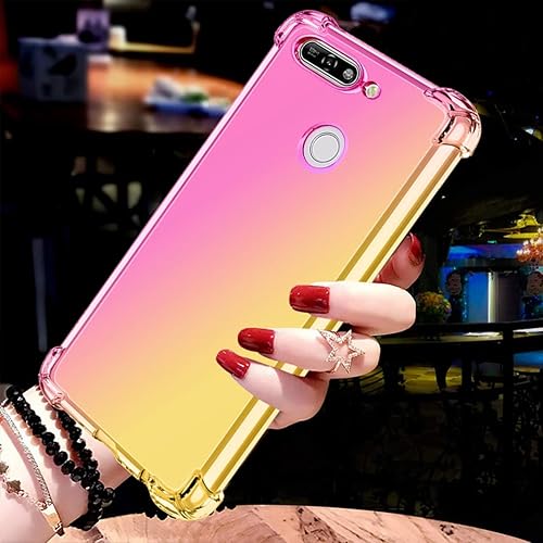 Miniatura 5 de Para Huawei Y6 Prime 2018/Y6 2018/Honor 7A/Enjoy 8E Caso, transparente lindo degradado teléfono caso delgado anti arañazos flexible TPU cubierta a